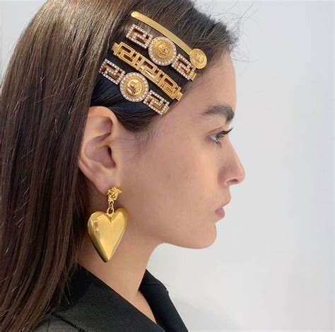 versace hair barret|Women's Designer & Luxury Hair Accessories.